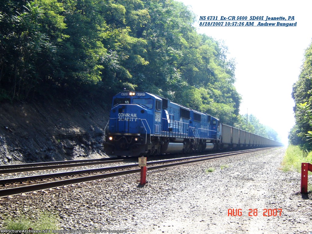 NS 6731       SD60I         Aug 28, 2007